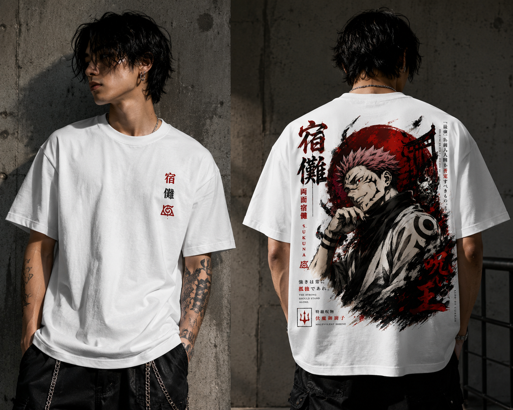 Sukuna Anime Graphic T-Shirt – King of Curses Edition