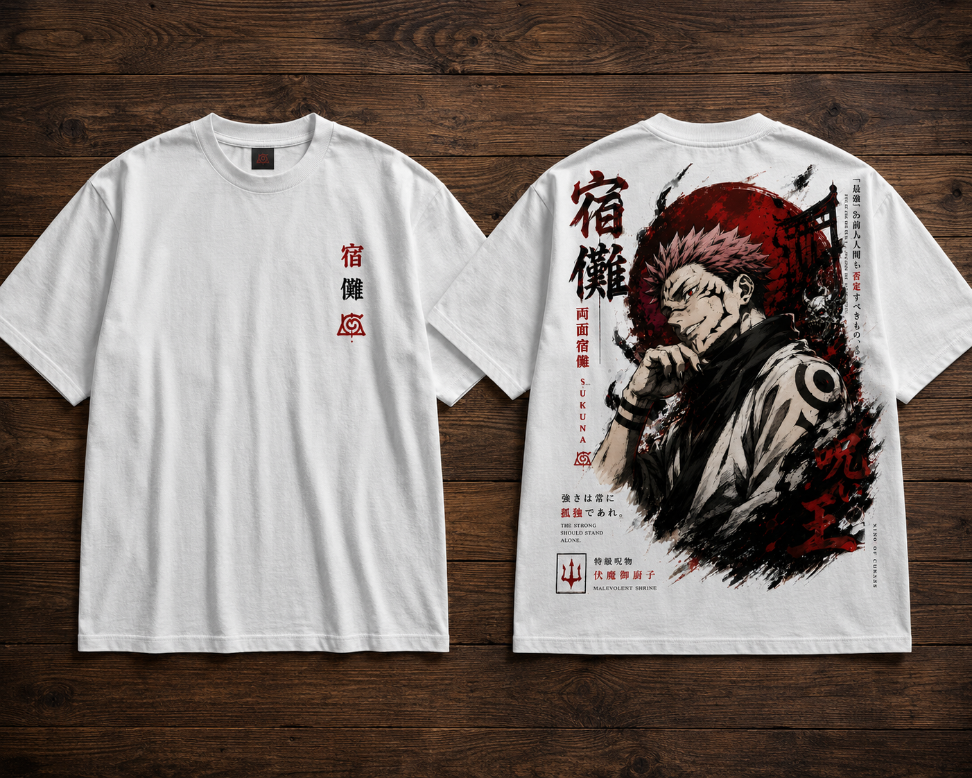 Sukuna Anime Graphic T-Shirt – King of Curses Edition